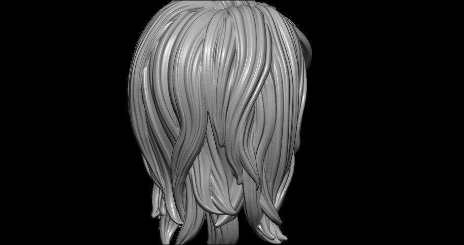 hair style 3D print model_4