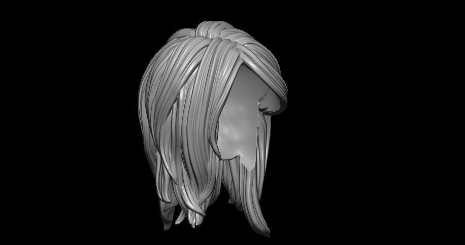 hair style 3D print model_3