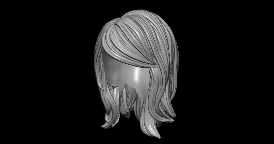 hair style 3D print model_2