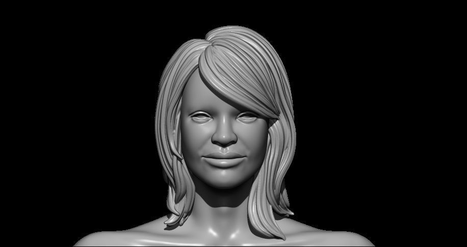 hair style 3D print model_7