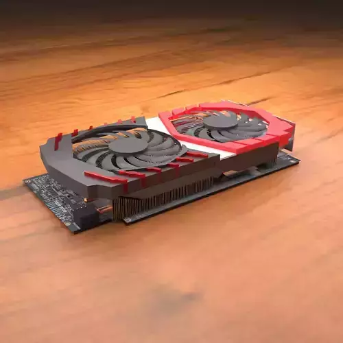 MSI gaming style graphics card 3D-model 3D model