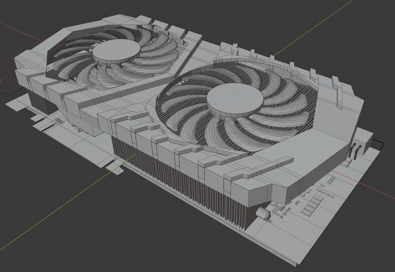 MSI gaming style graphics card 3D-model 3D model_4