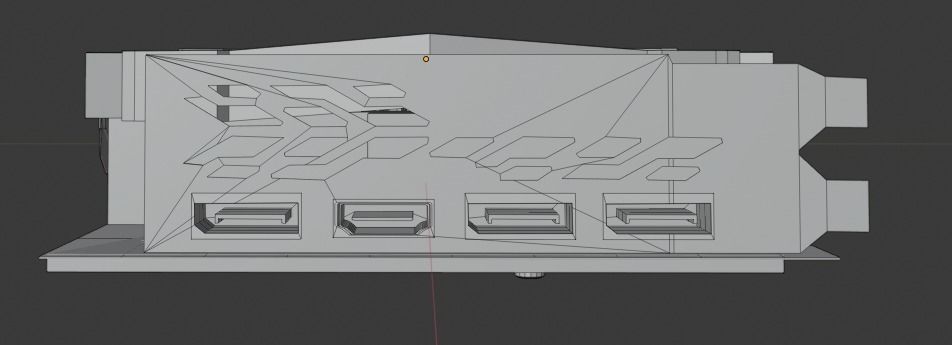 MSI gaming style graphics card 3D-model 3D model_6