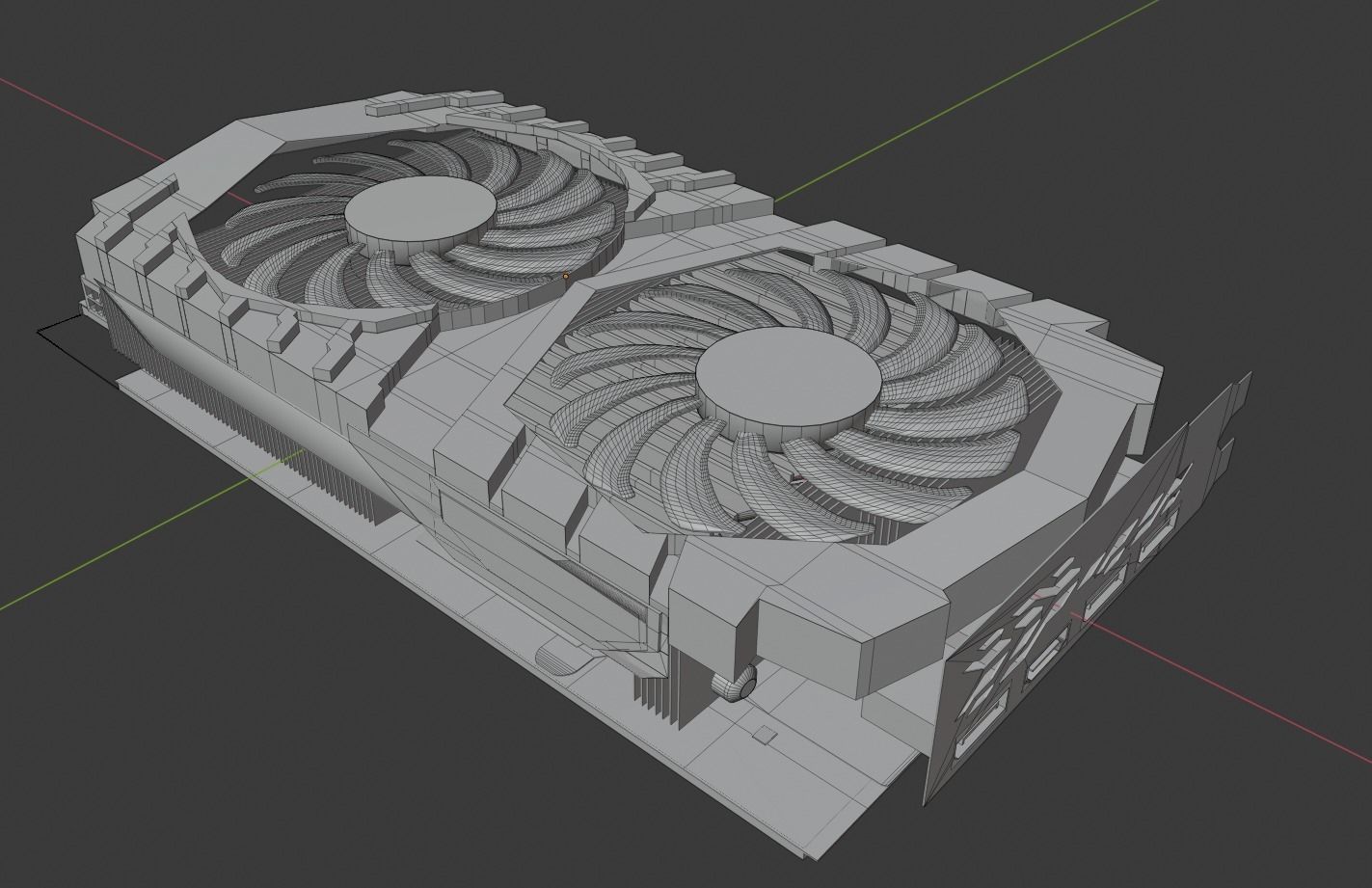 MSI gaming style graphics card 3D-model 3D model_5