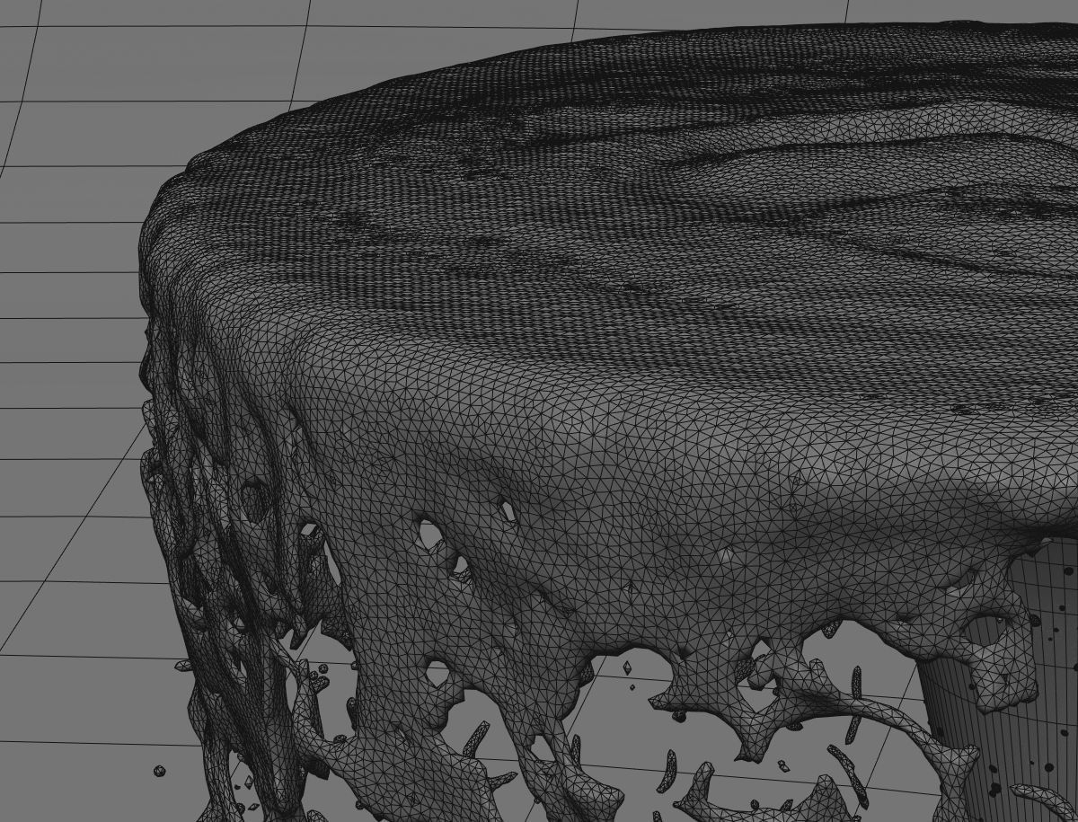 Modern water fountain with simulated stream 3D model_13