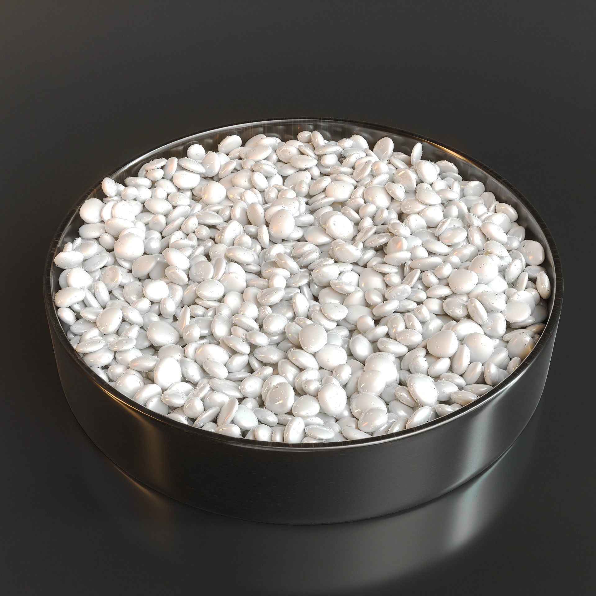 Modern water fountain with simulated stream 3D model_10