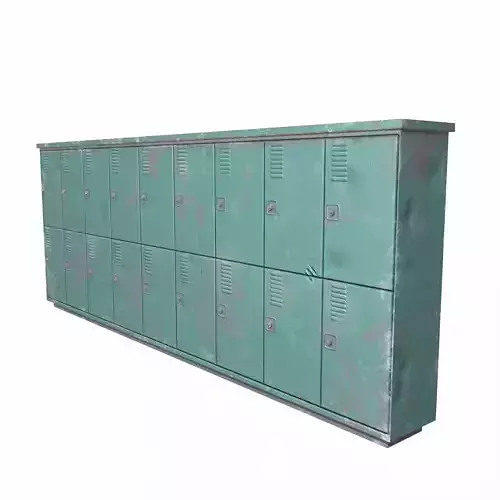  Locker cabinet - 01 Low-poly 3D model