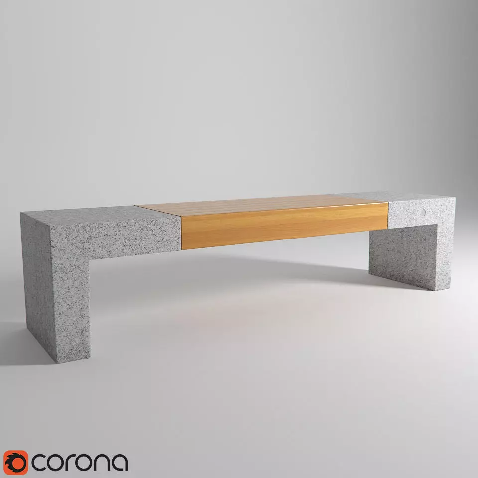 Giada bench 3D model_0