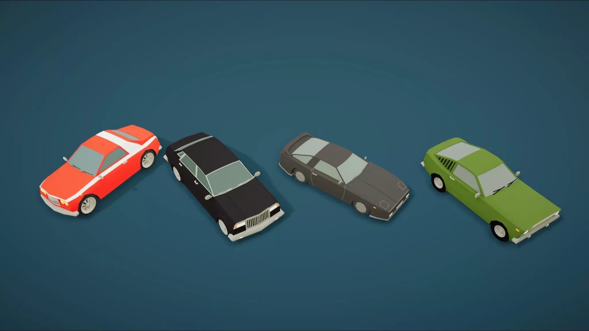 Low Poly Cars Pack 80 cars Low-poly 3D model_13