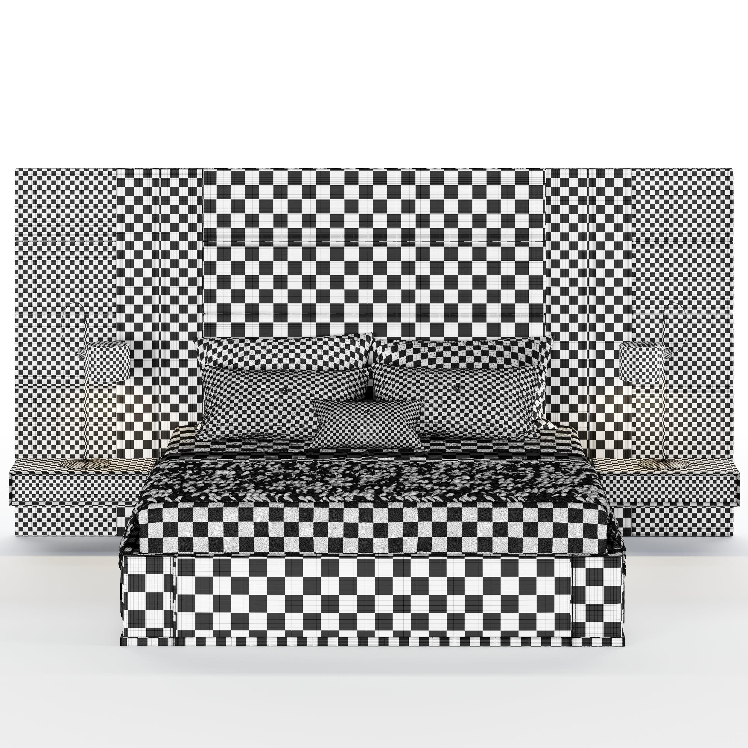 Alvor-Bed modern bed with accents 3D model_9
