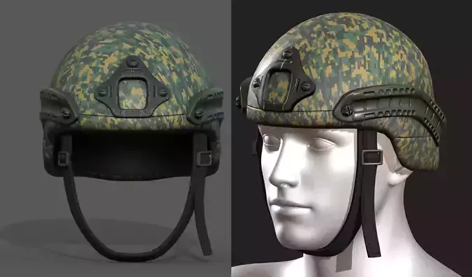 Helmet scifi military combat 3d model 