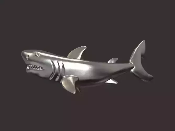 Shark pendant 3D print model