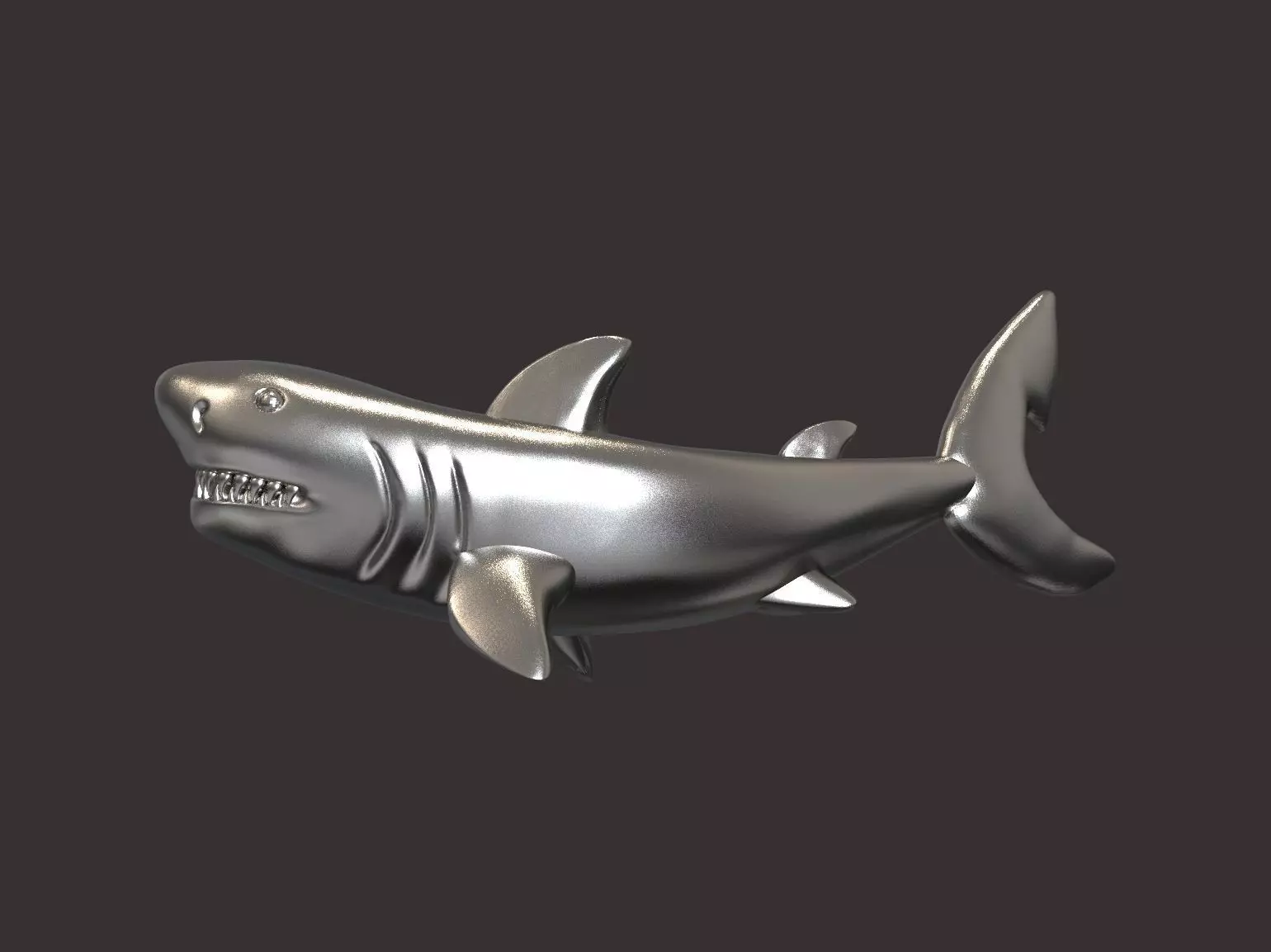 Shark pendant 3D print model 3D print model