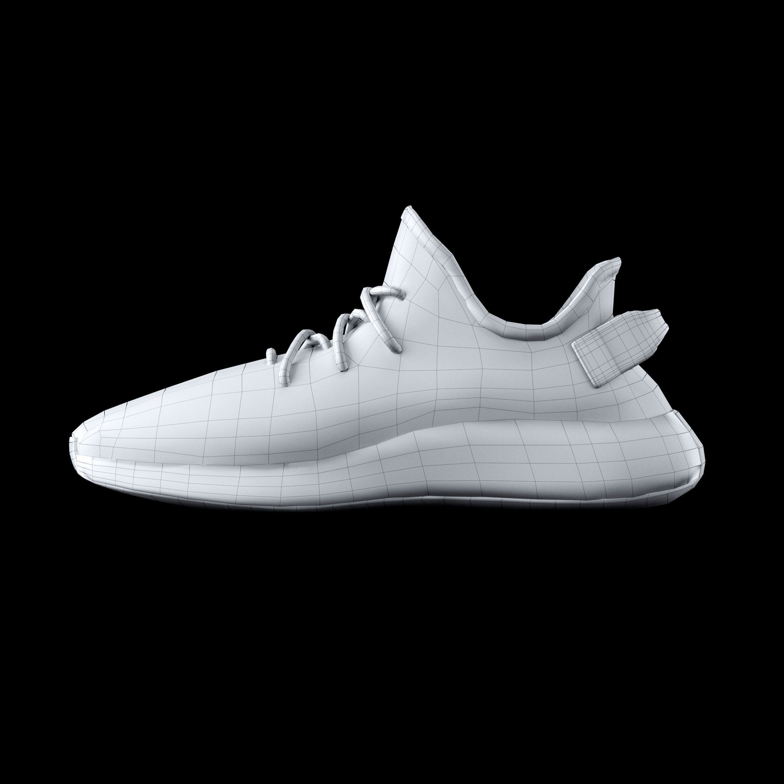 yeezy 350 v2 clay low Low-poly 3D model_10