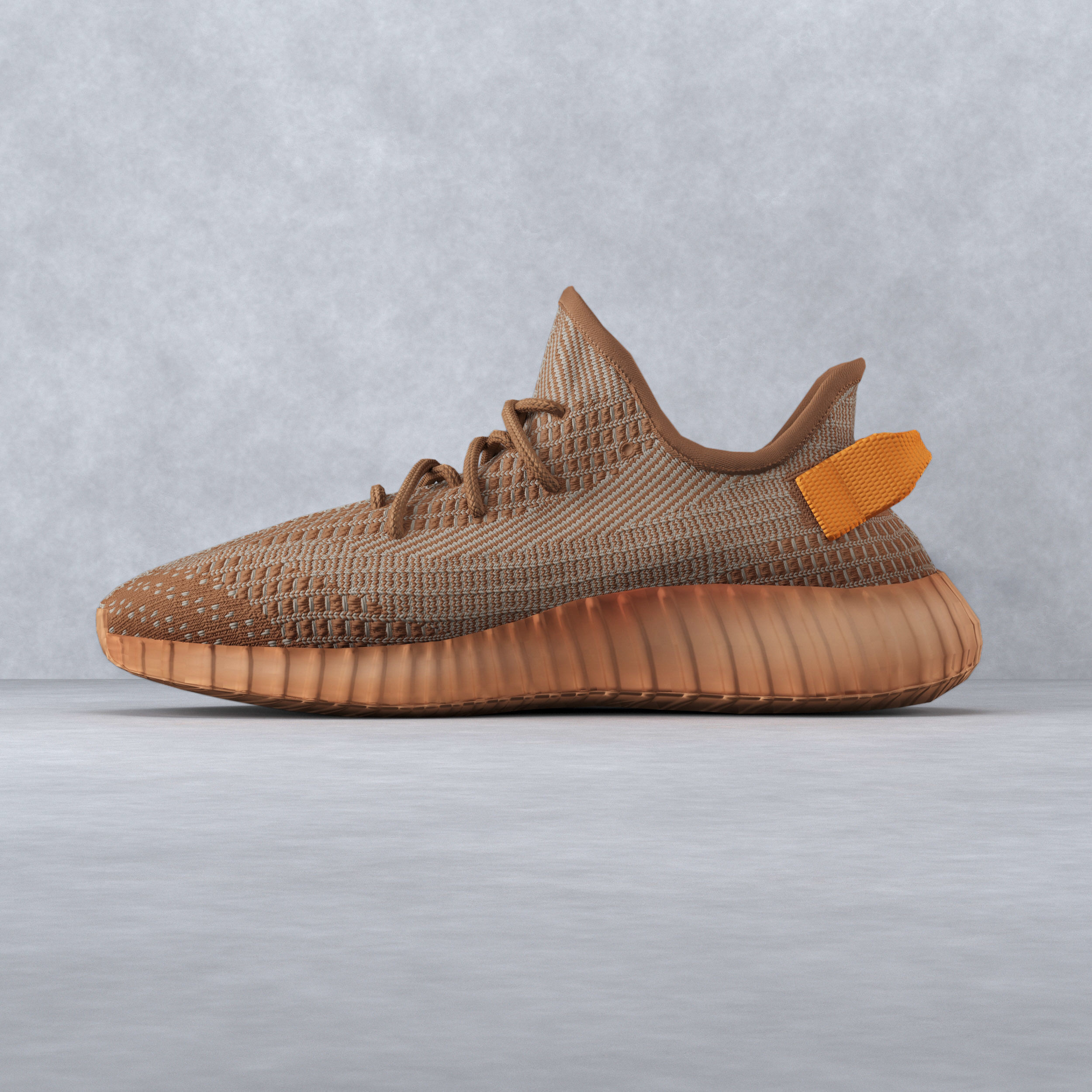 yeezy 350 v2 clay low Low-poly 3D model_4