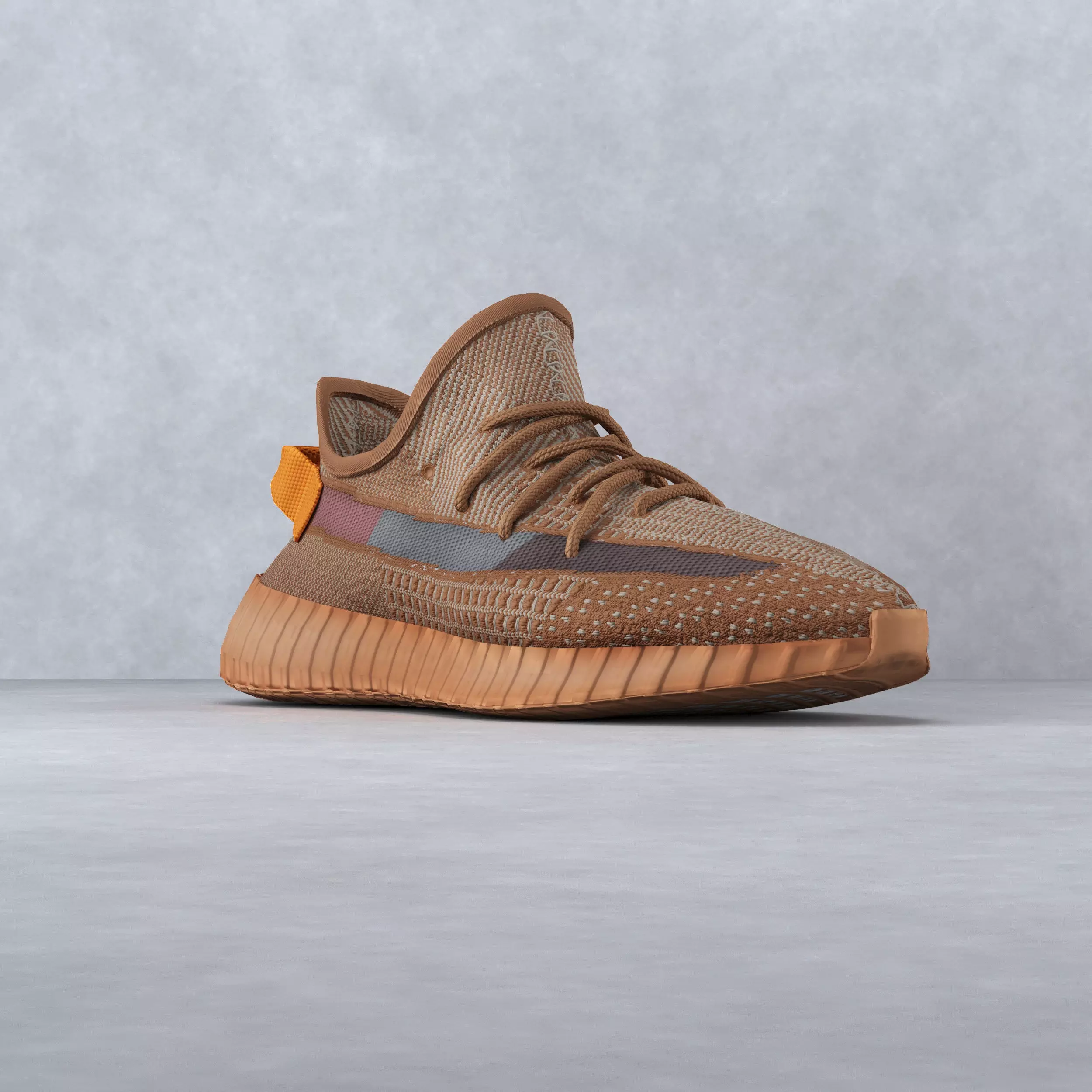 yeezy 350 v2 clay low Low-poly 3D model_0