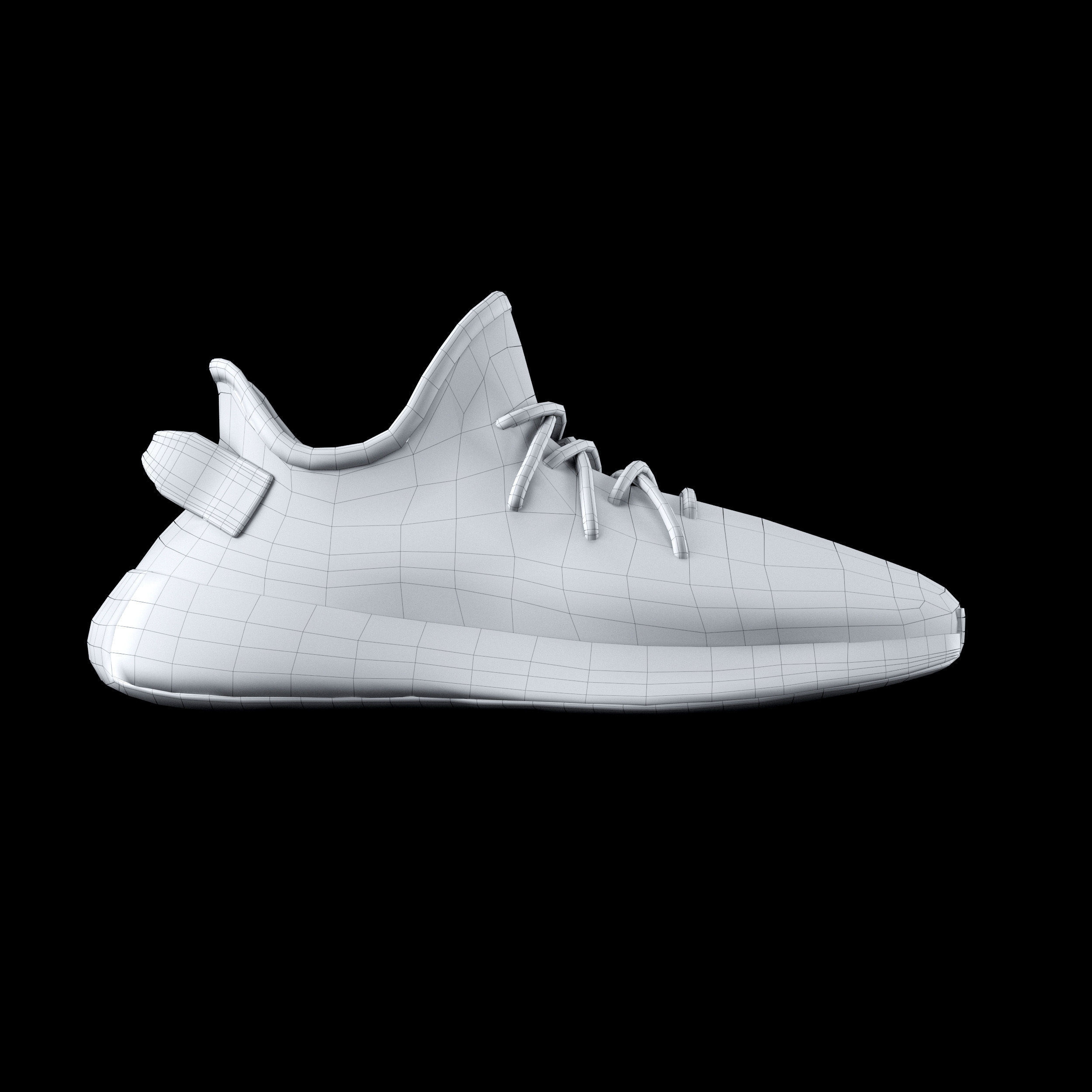 yeezy 350 v2 clay low Low-poly 3D model_7