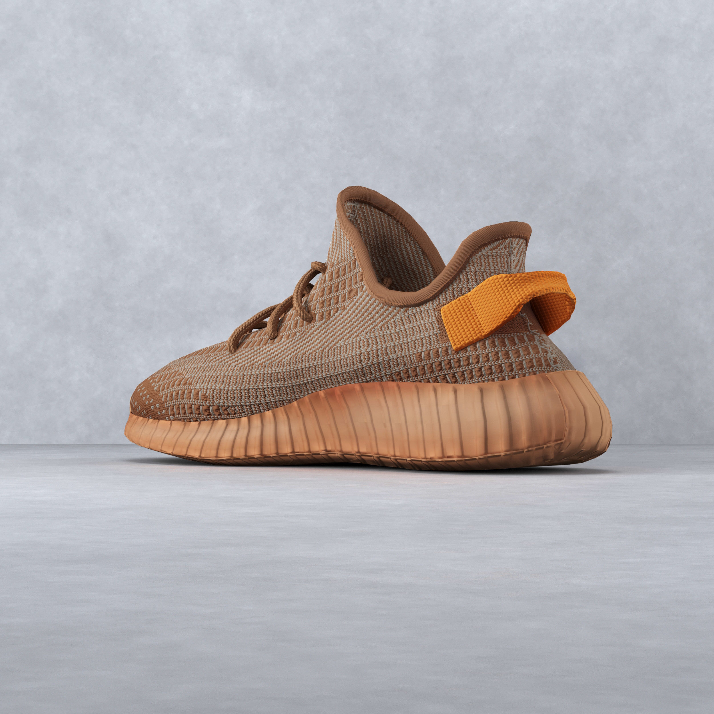 yeezy 350 v2 clay low Low-poly 3D model_5