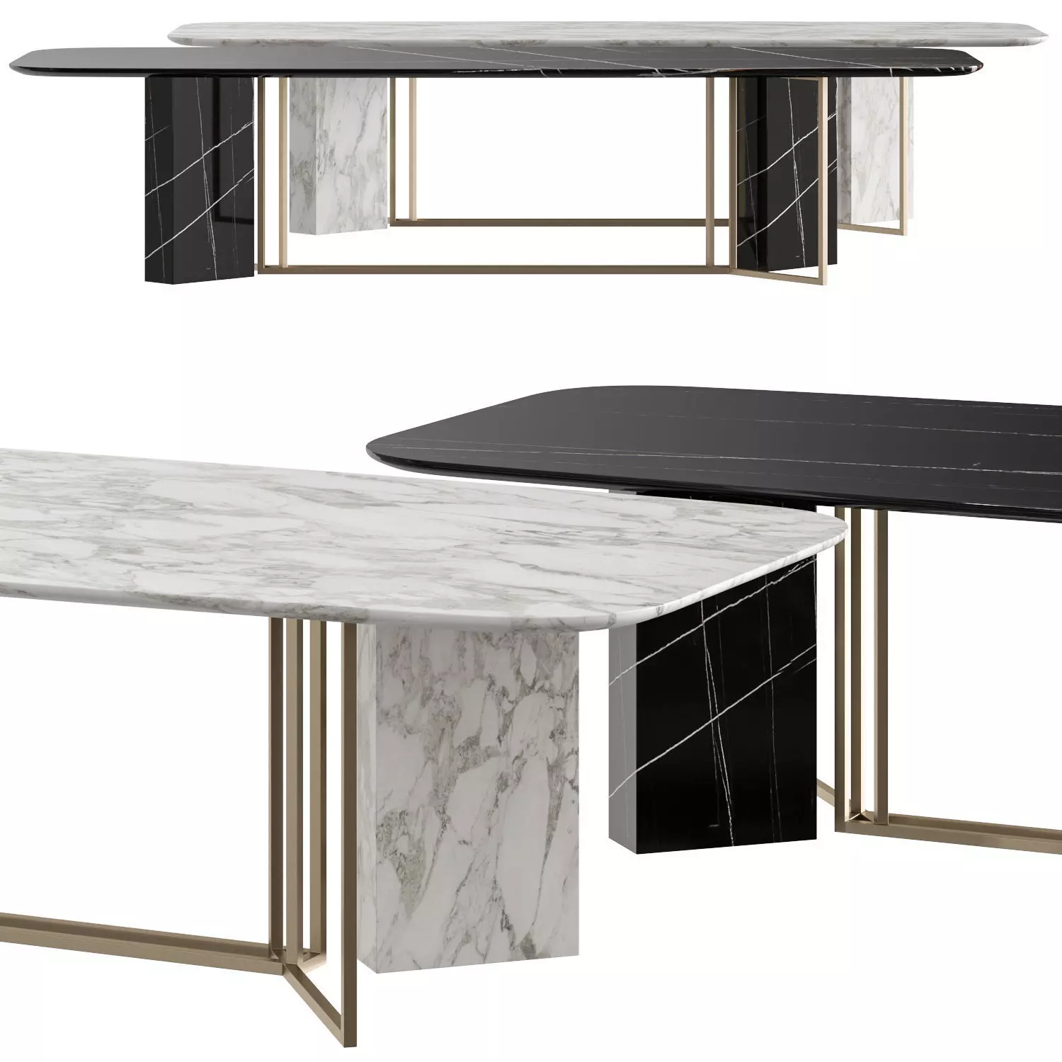 Meridiani Plinto Y2W Dining Table 3D model_0