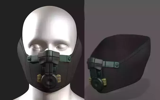 Gas mask respirator scifi futuristic 