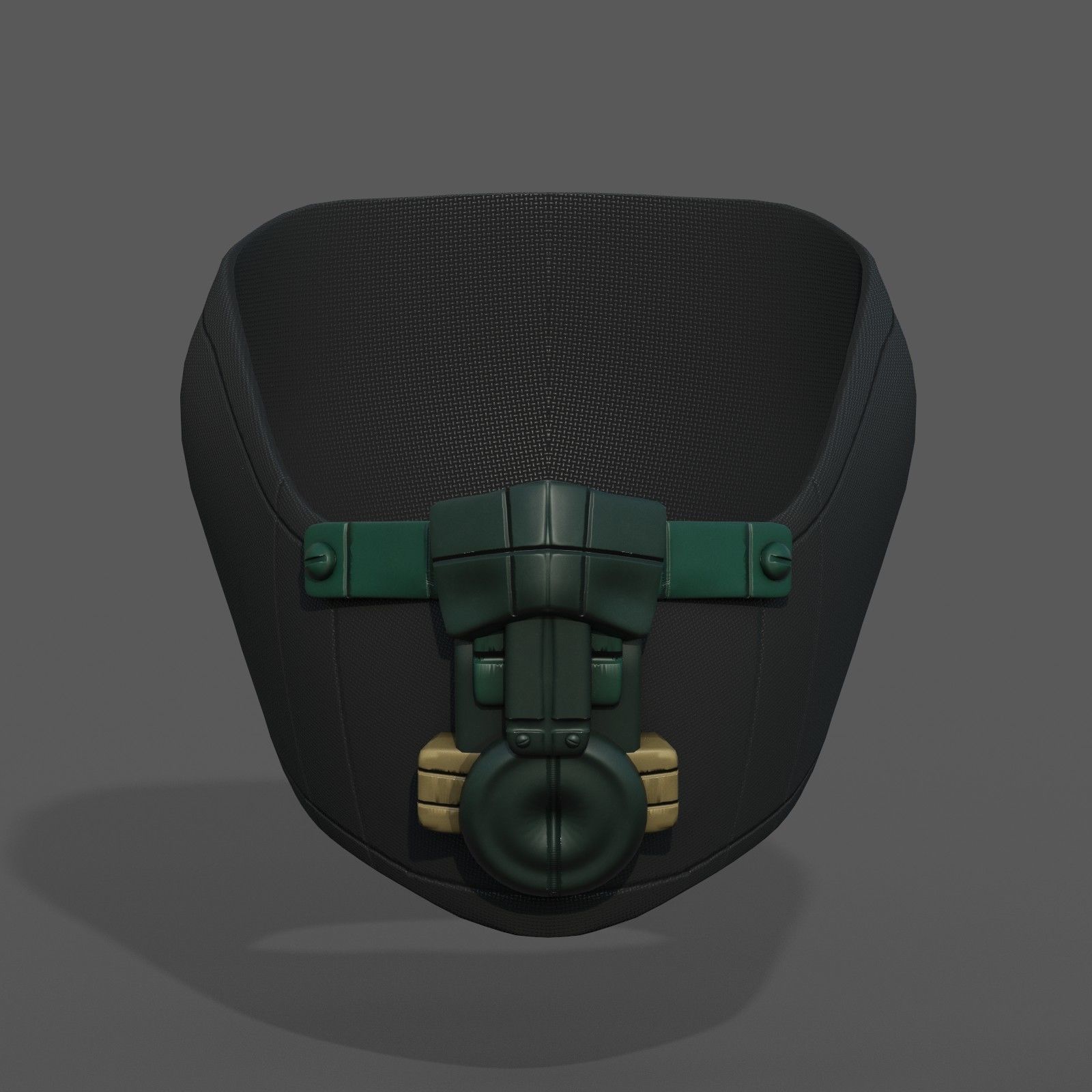 Gas mask respirator scifi futuristic  Low-poly 3D model_9