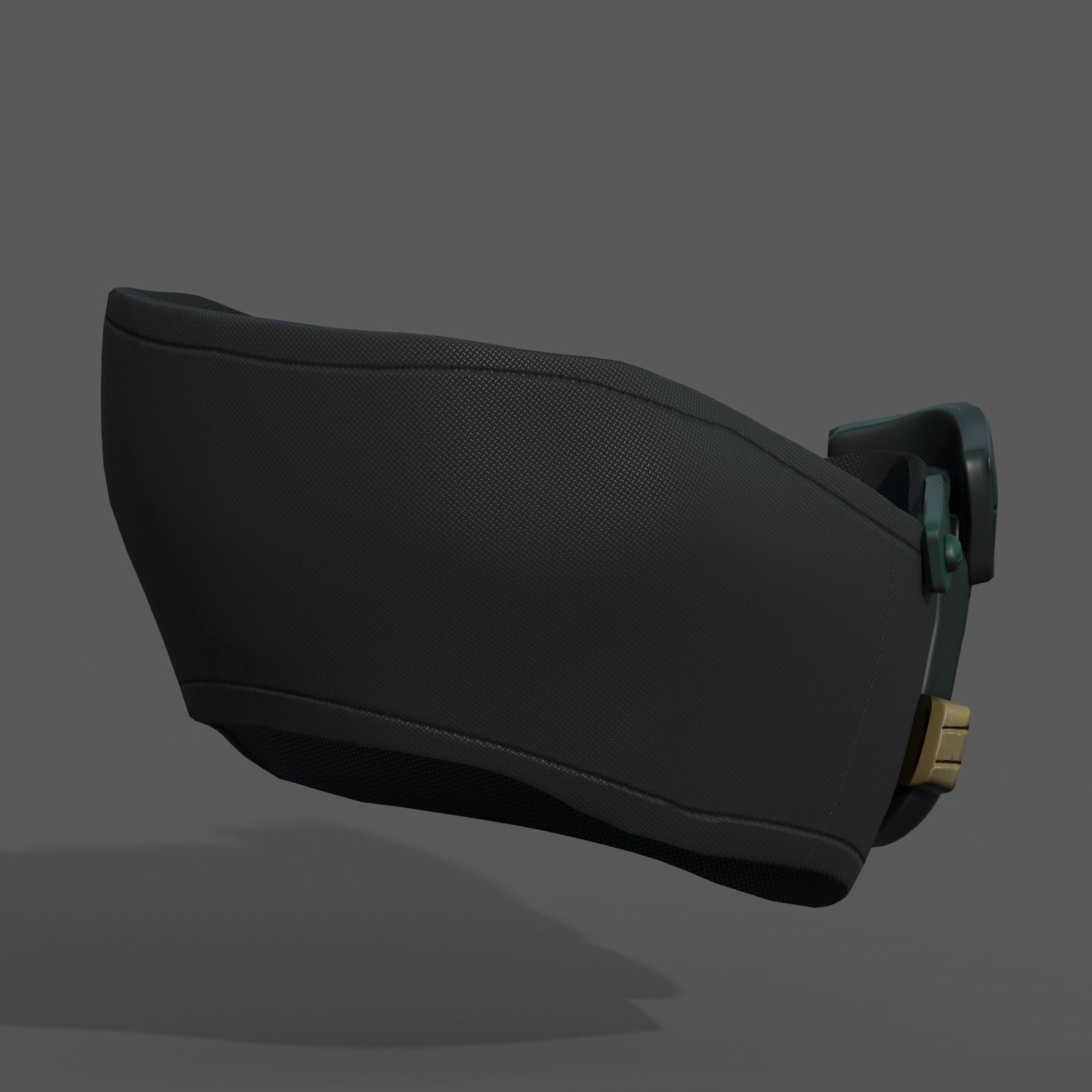 Gas mask respirator scifi futuristic  Low-poly 3D model_4