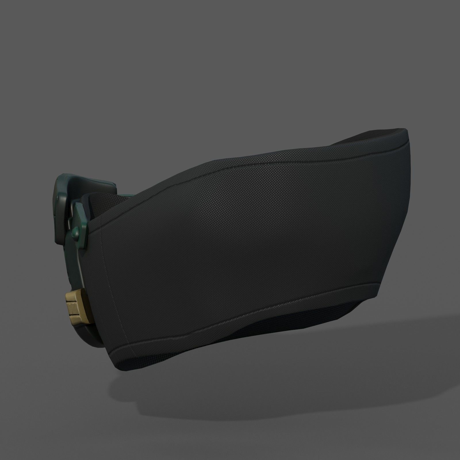 Gas mask respirator scifi futuristic  Low-poly 3D model_3