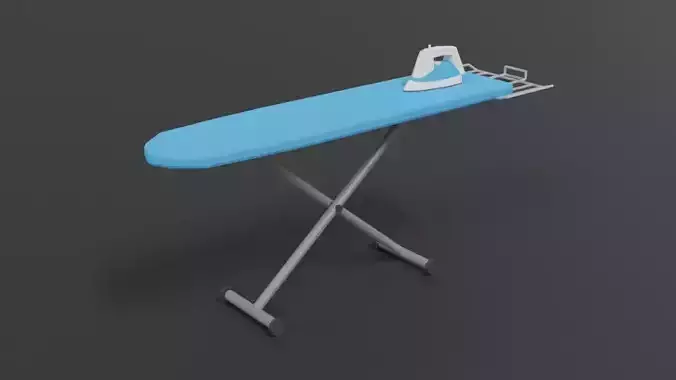 Low Poly Cartoon Ironing Board