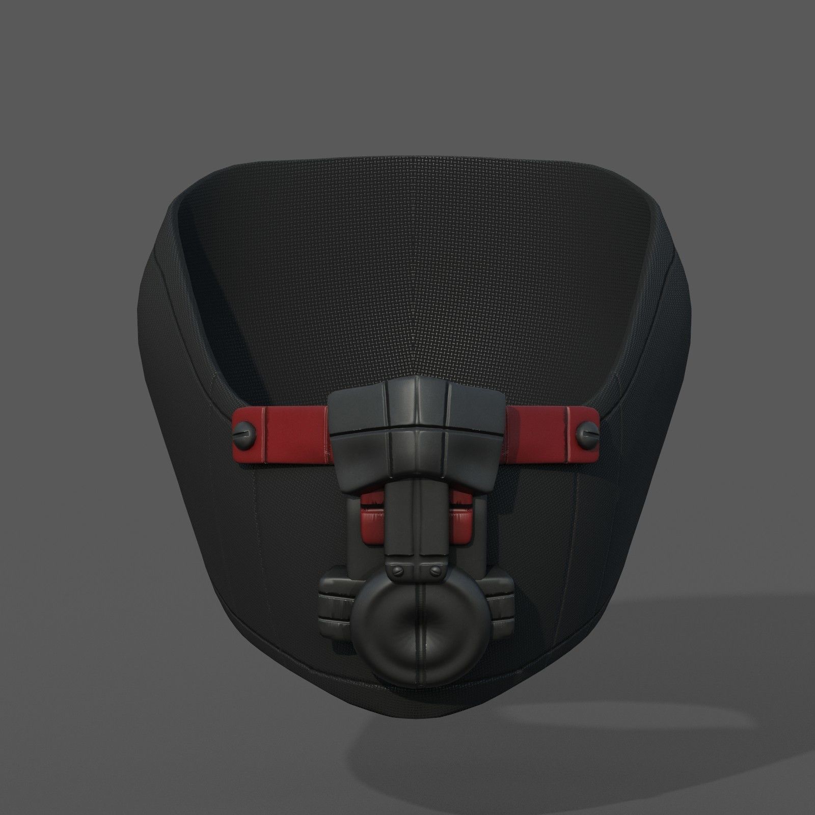 Gas mask respirator scifi futuristic protection  Low-poly 3D model_6