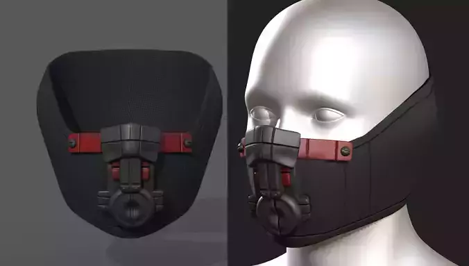 Gas mask respirator scifi futuristic protection 