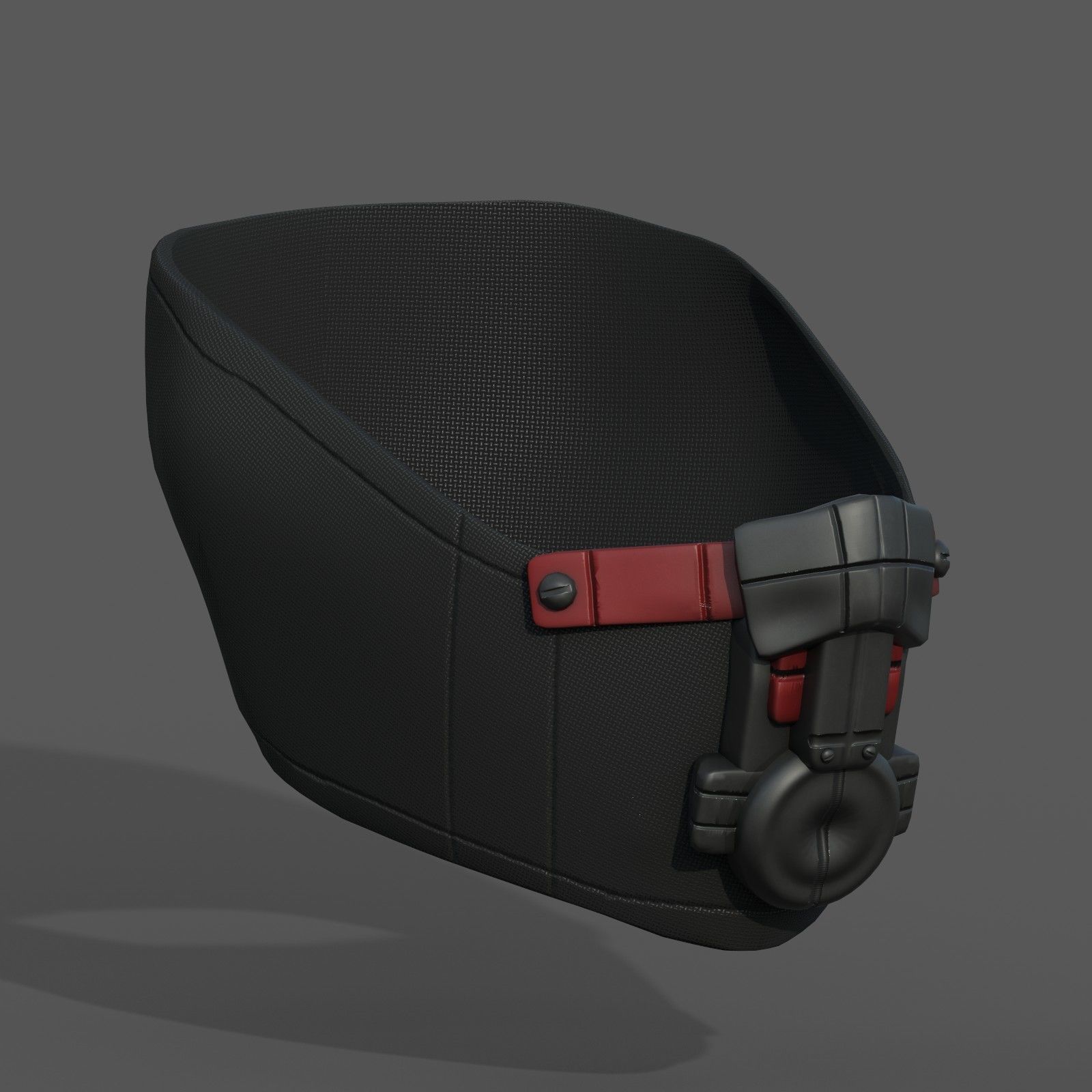 Gas mask respirator scifi futuristic protection  Low-poly 3D model_5