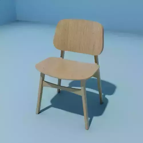 Classic Wooden Chair Free 3D model