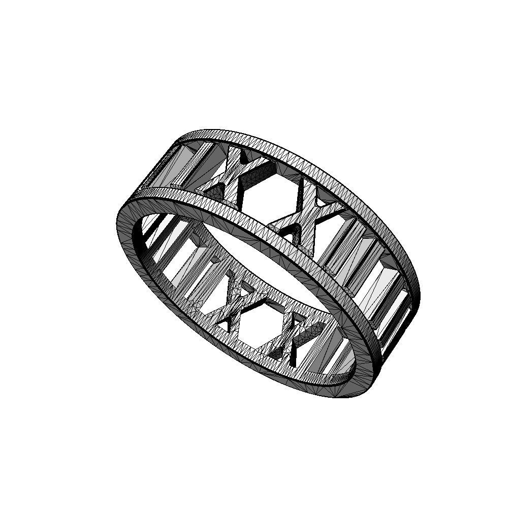 N137 Open Digits Ring 3D print model_8