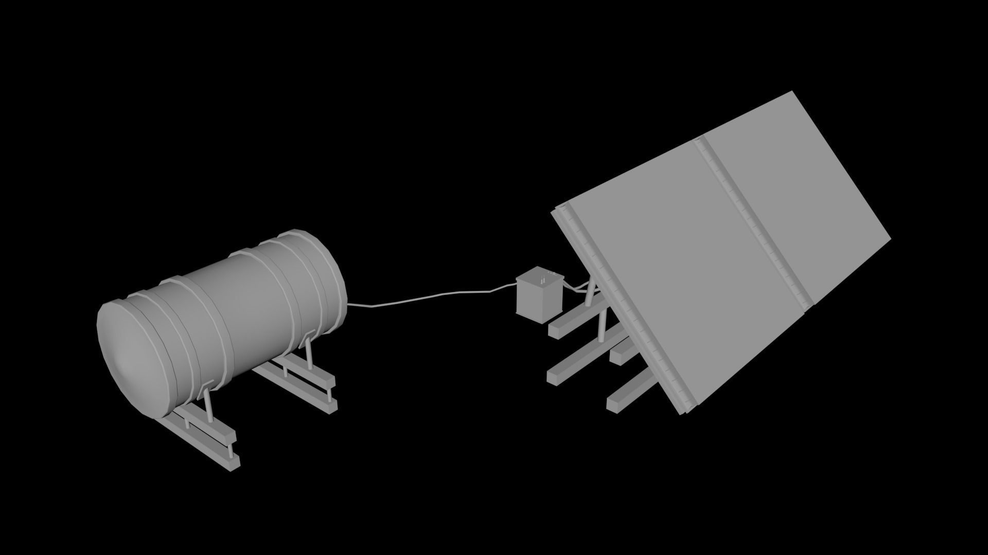 Sonar Panel Low-poly 3D model_2