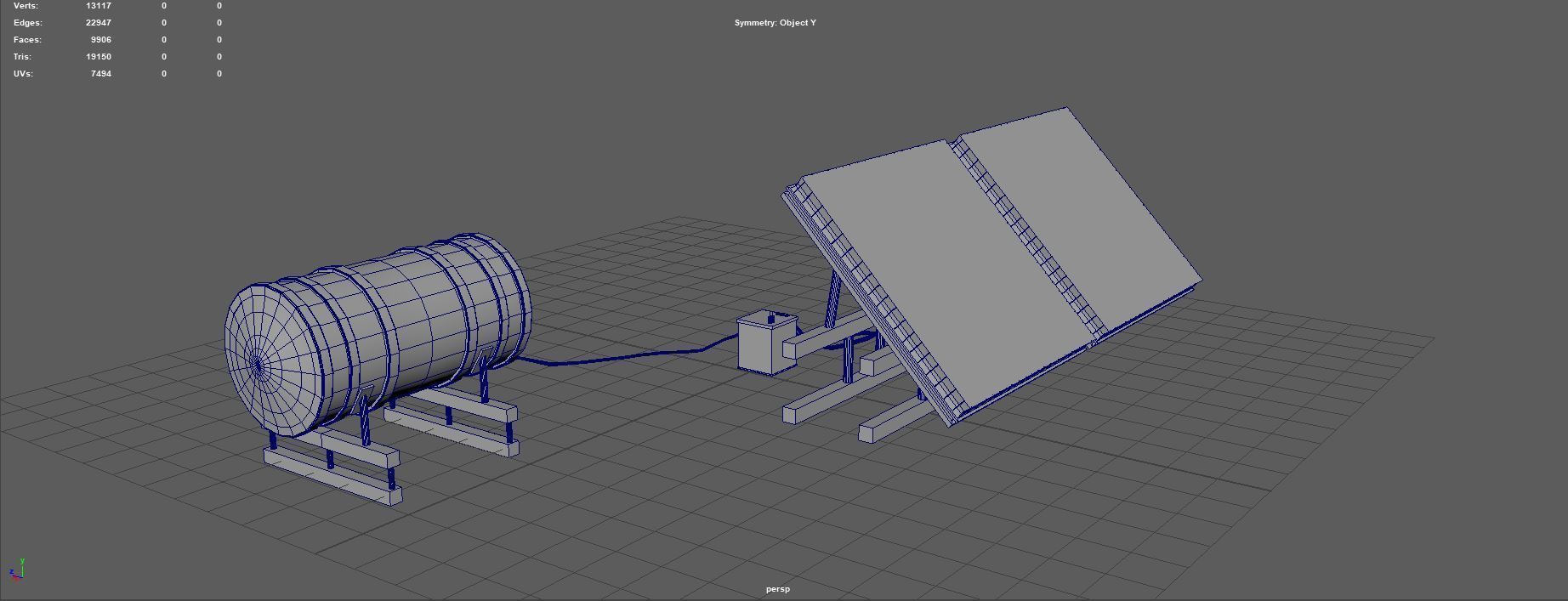 Sonar Panel Low-poly 3D model_15