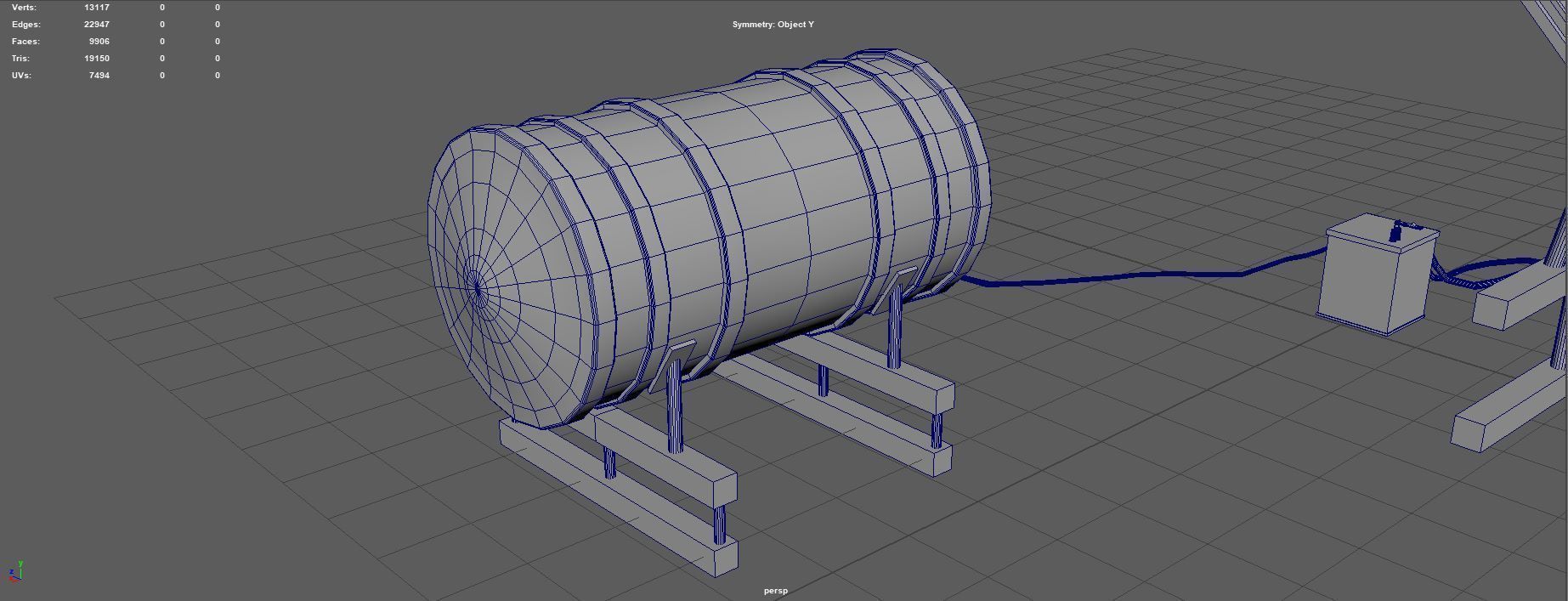 Sonar Panel Low-poly 3D model_16