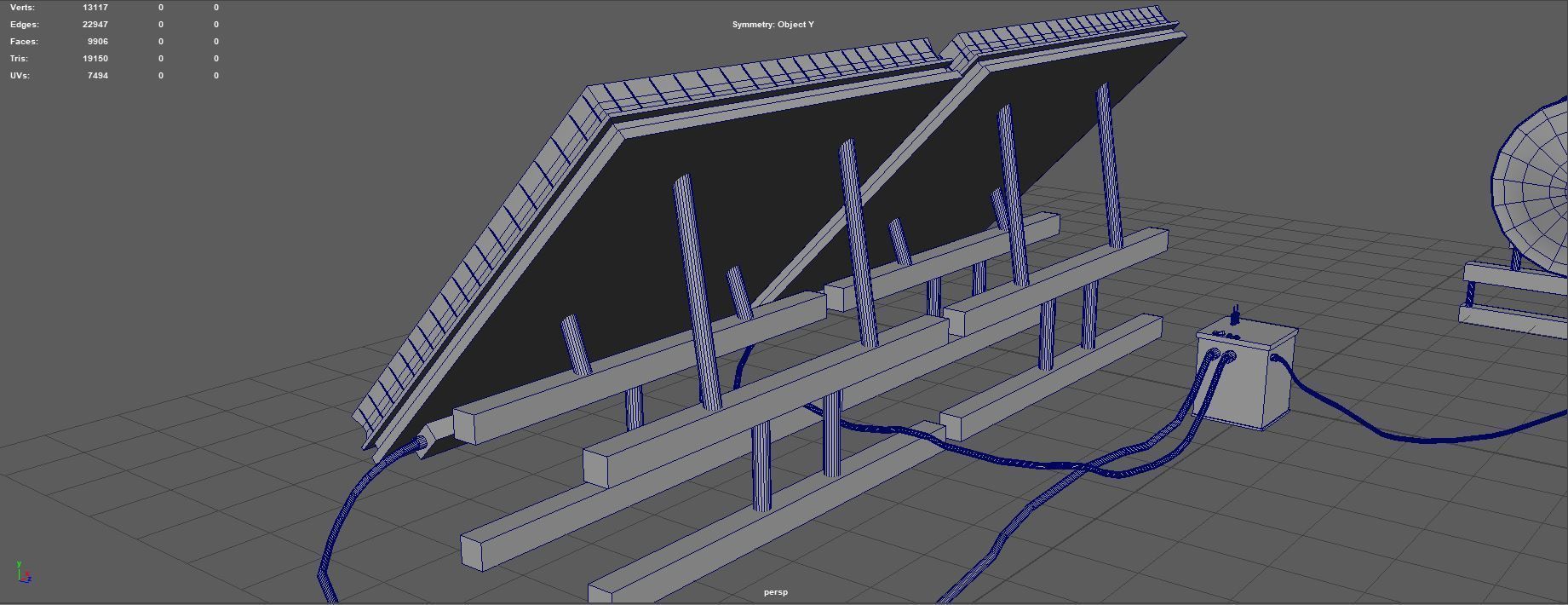 Sonar Panel Low-poly 3D model_20