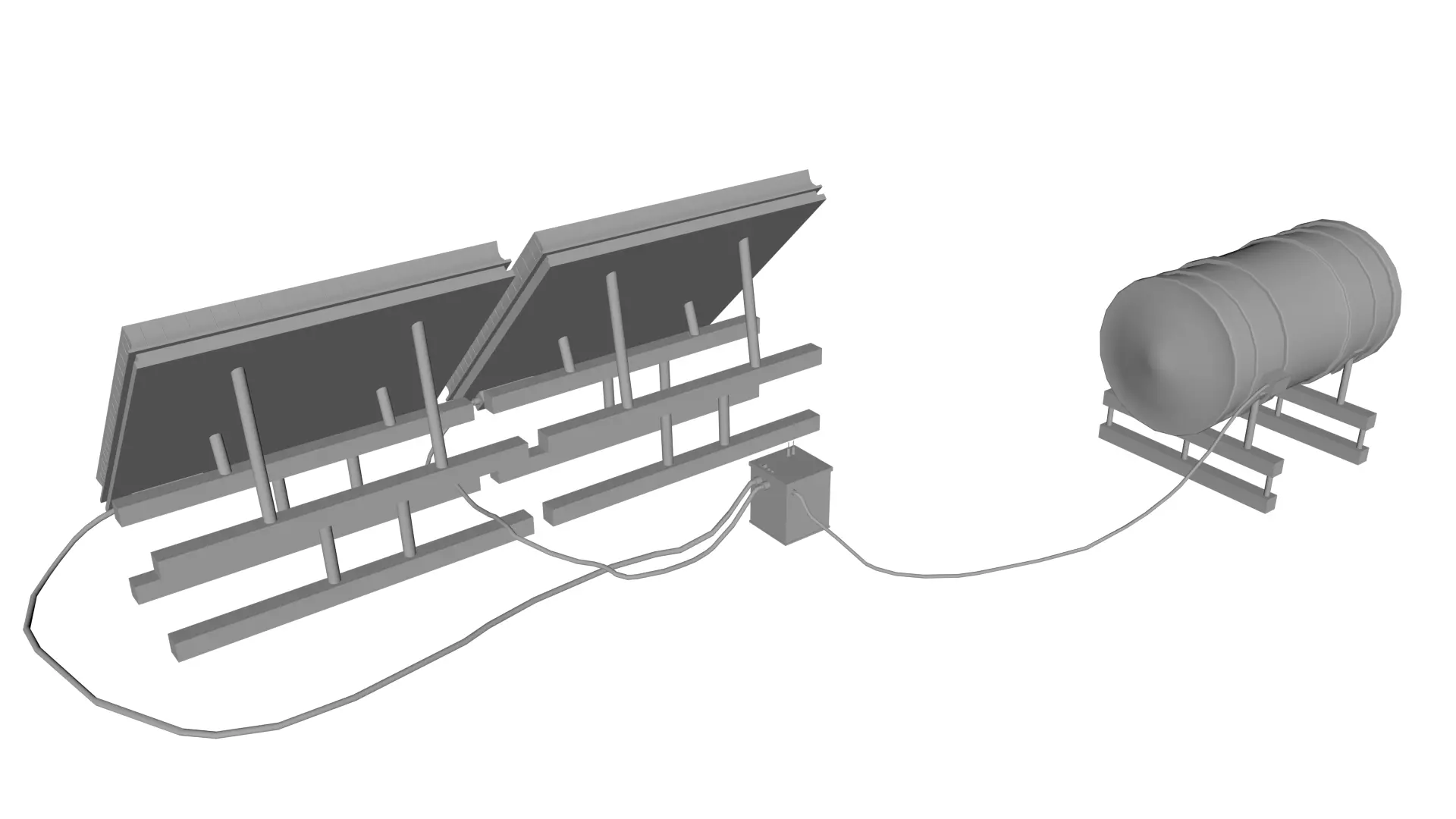 Sonar Panel Low-poly 3D model_0