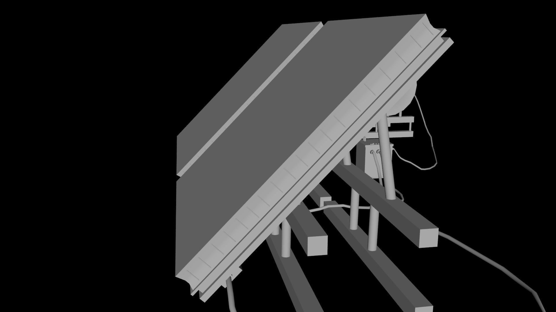 Sonar Panel Low-poly 3D model_3