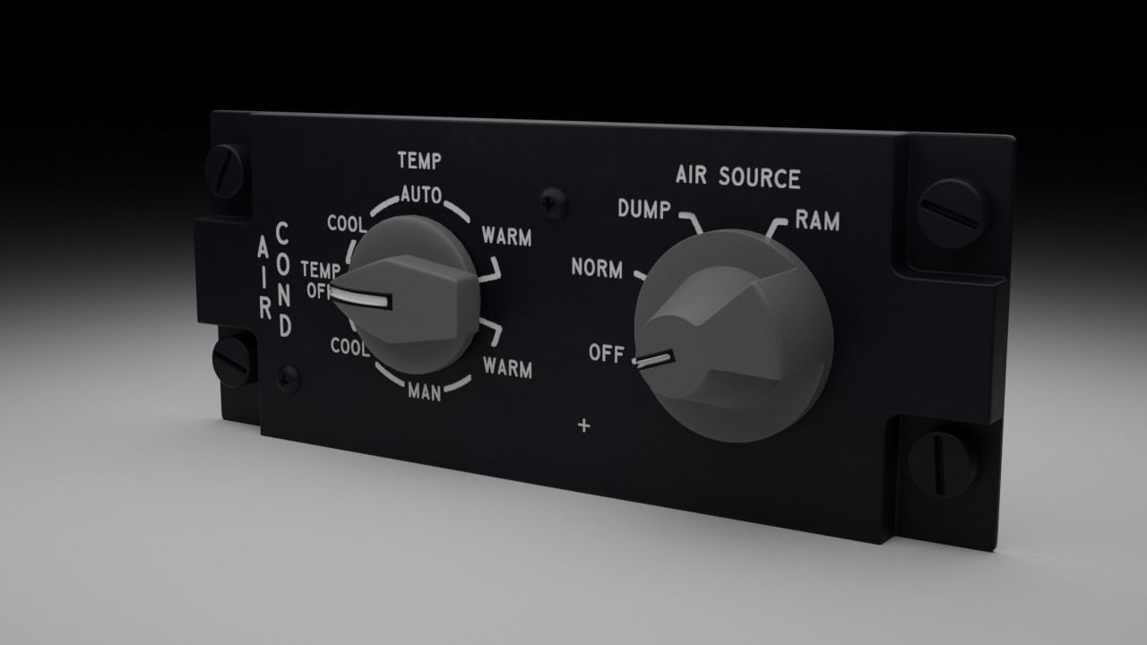F16 AIR CON Panel 3D model_3