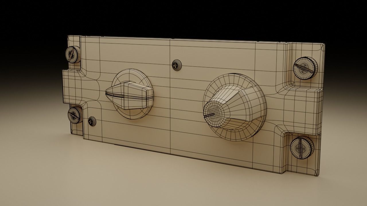 F16 AIR CON Panel 3D model_5
