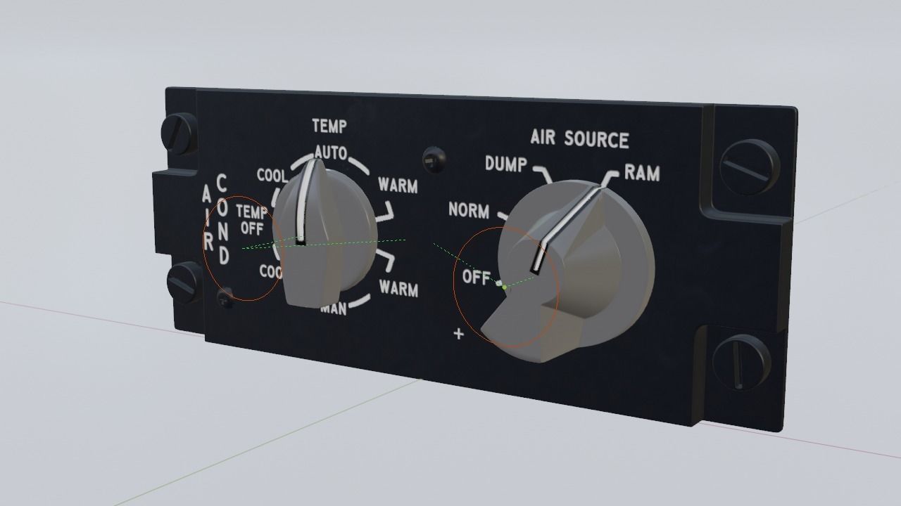 F16 AIR CON Panel 3D model_7