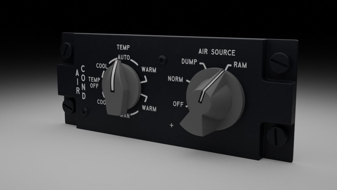 F16 AIR CON Panel 3D model_4