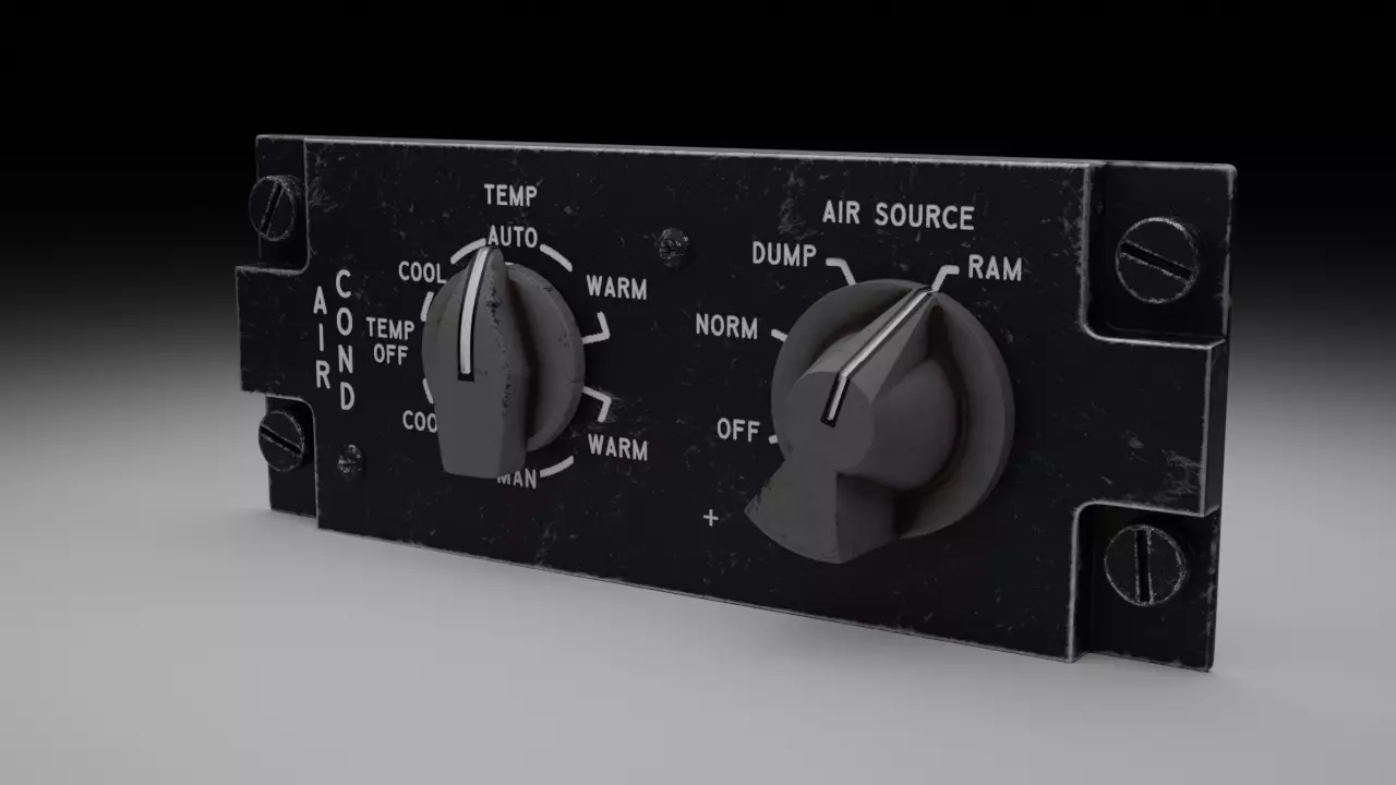 F16 AIR CON Panel 3D model_0