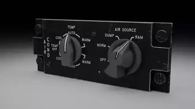 F16 AIR CON Panel 3D model