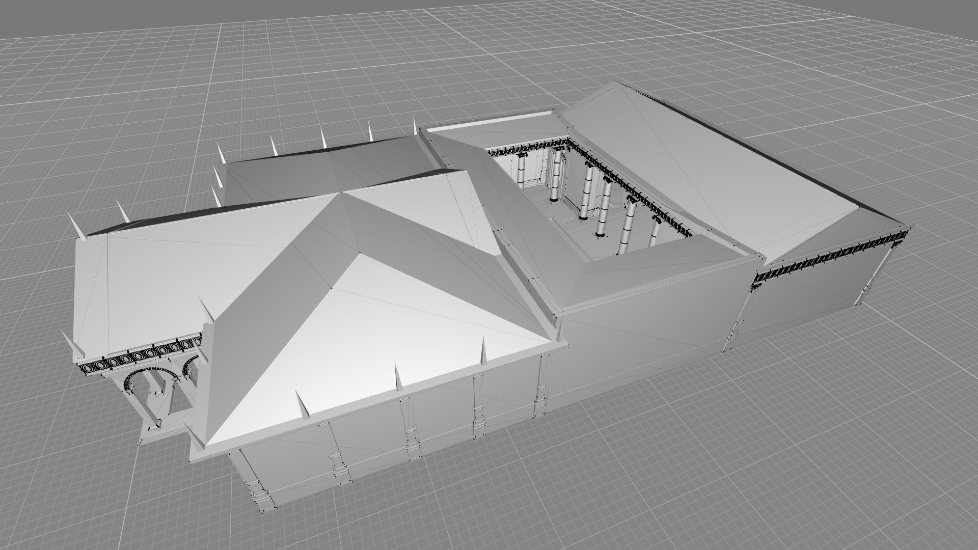 Villa with wall paintings 3D model_7