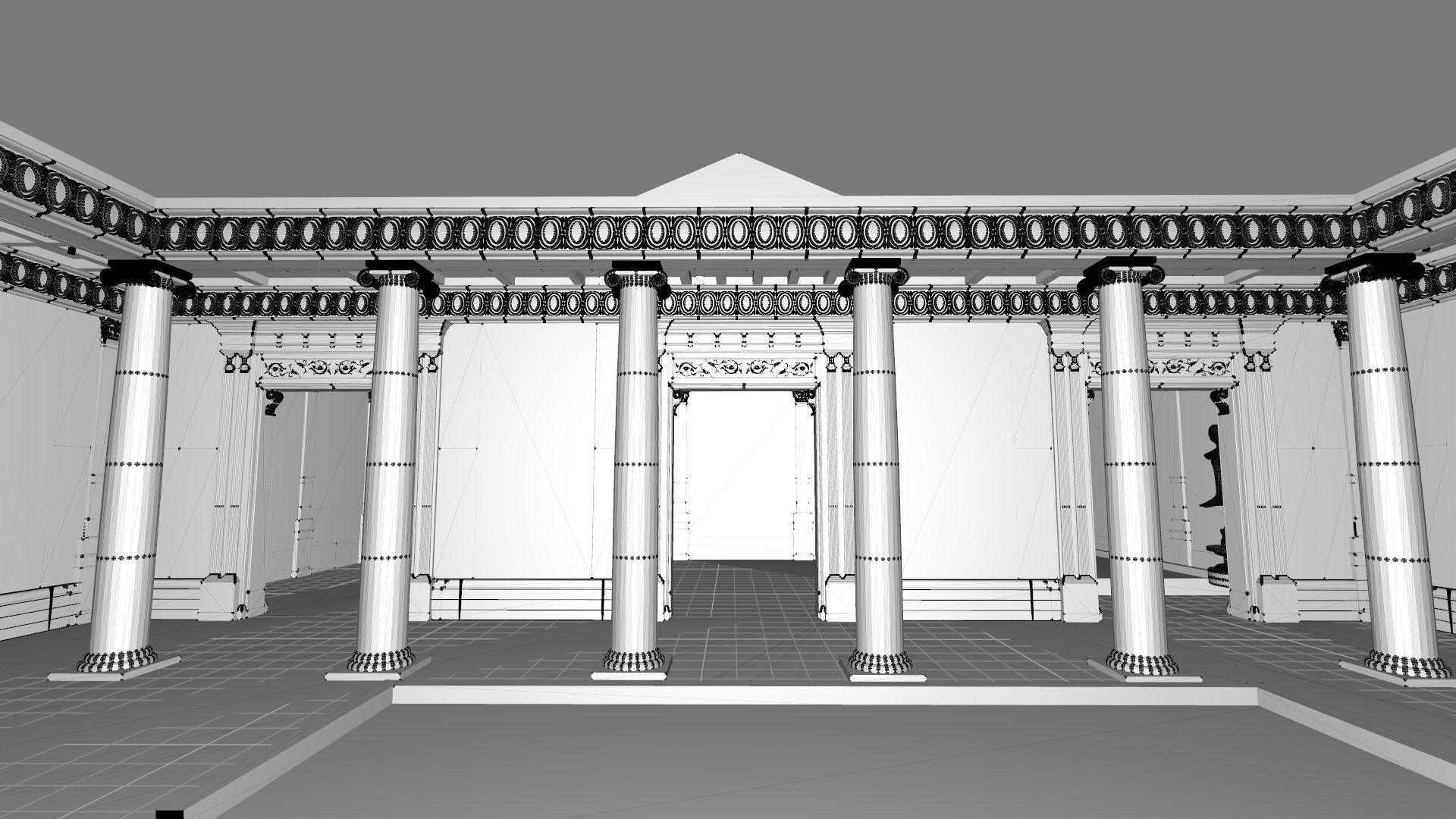 Villa with wall paintings 3D model_10