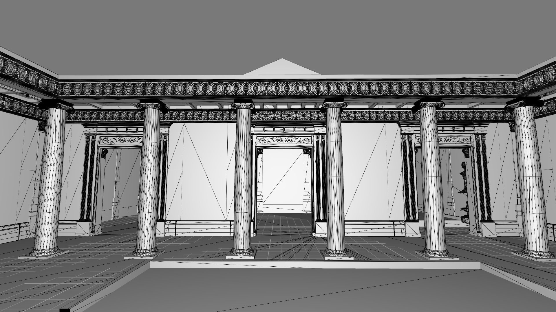 Villa with wall paintings 3D model_9