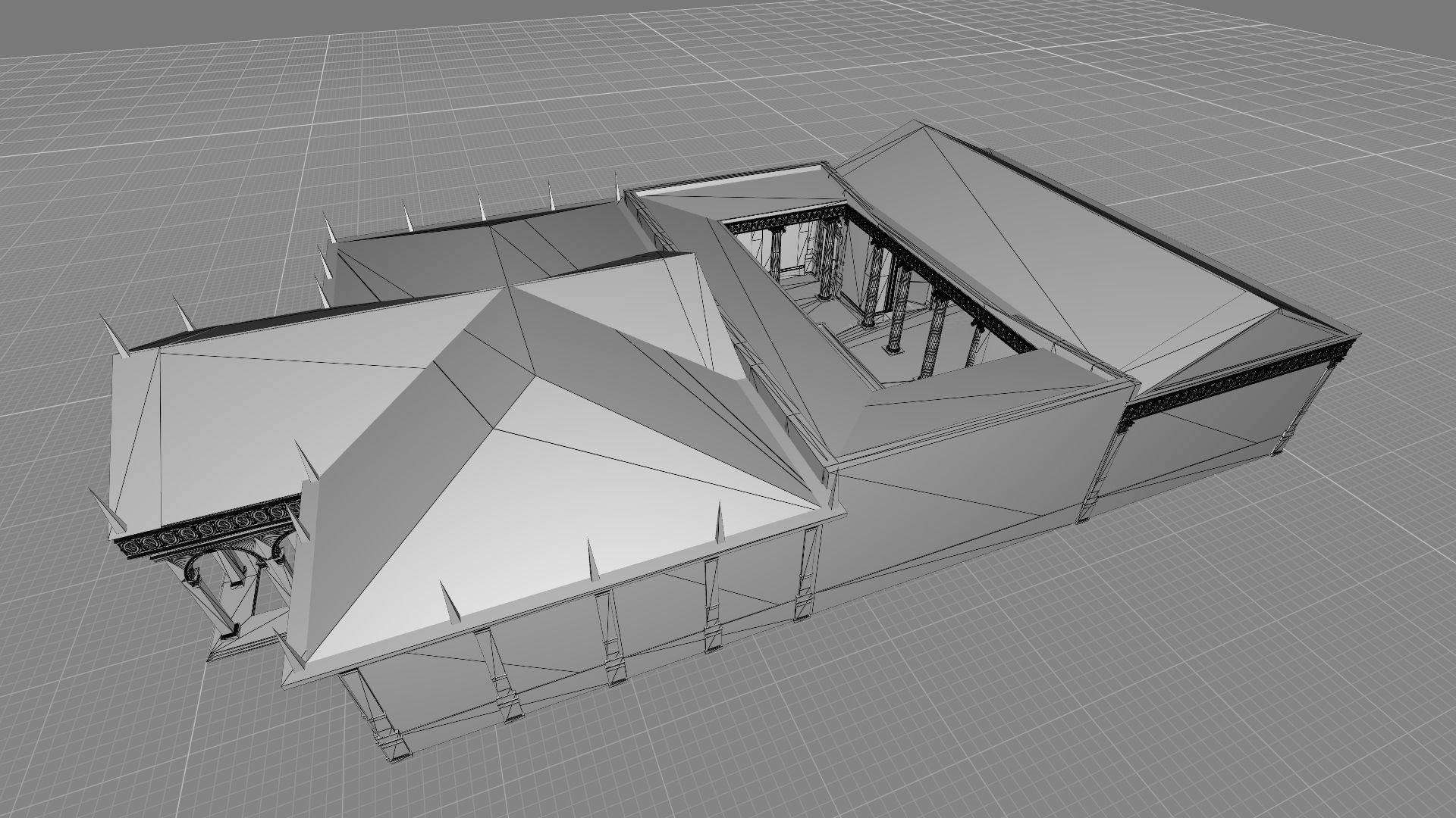 Villa with wall paintings 3D model_6