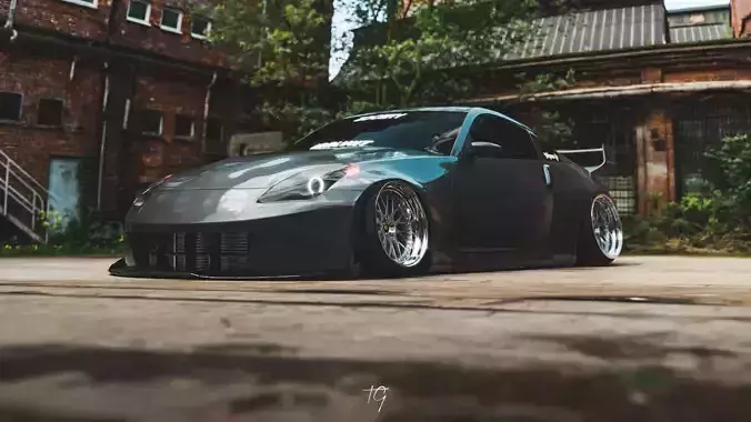 Stanced Nissan 350z  3D model